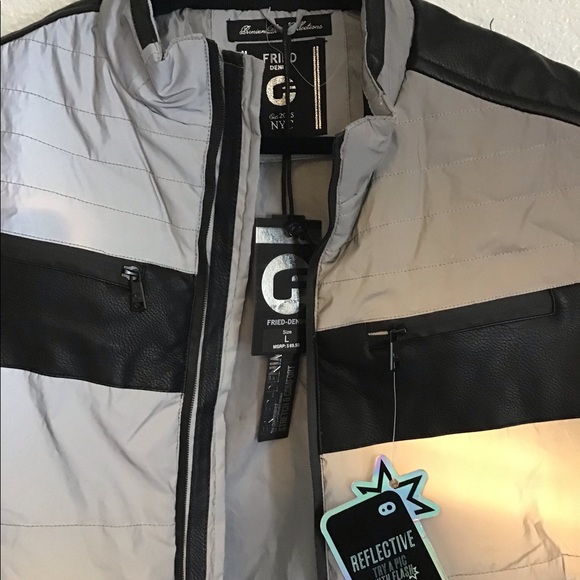 Fried Denim Reflective Vest Nwt 